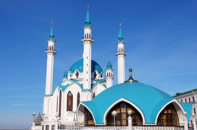 Хоккейные болельщики восхищены мечетью Кул-Шариф. Это главная достопримечательность Казани