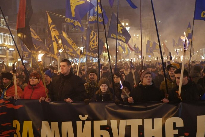 В Киеве прошло «Факельное шествие» в честь Бандеры