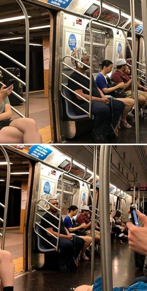 Чудаки - пассажиры из метро