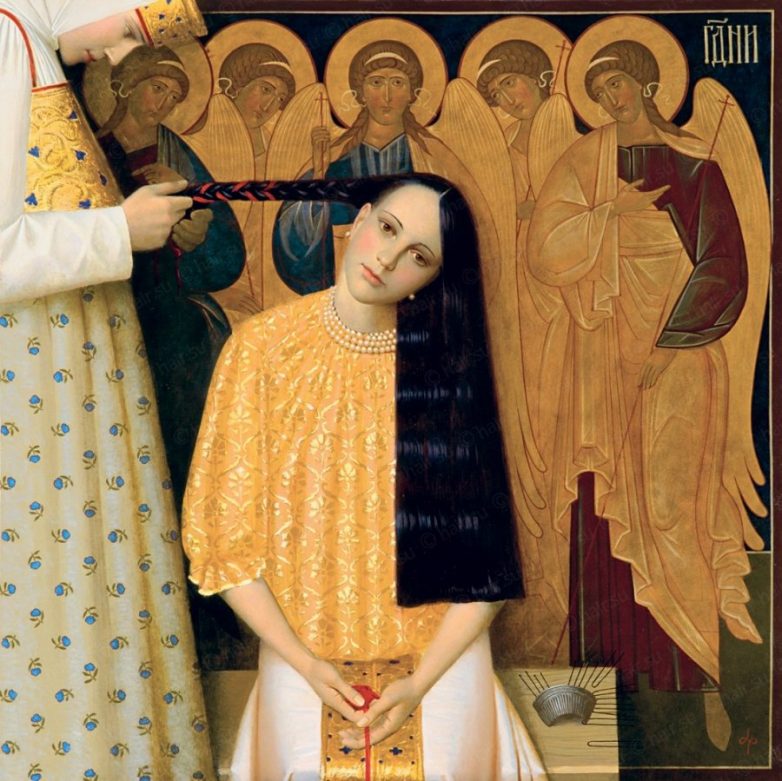 Русская коса и девушки с косами