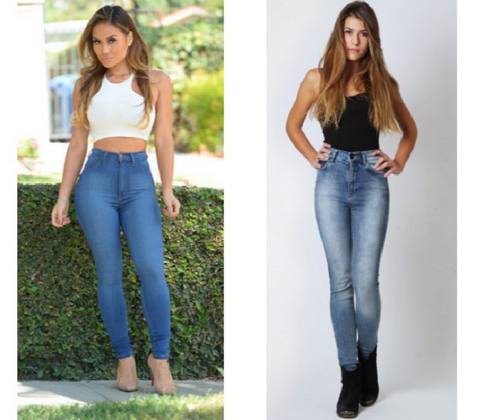 Новый модный тренд: джинсы с завышенной талией