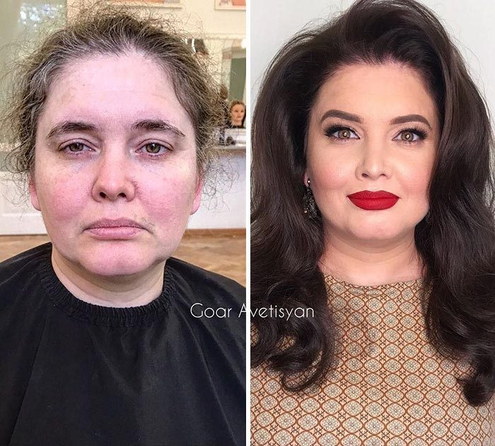 Невероятное преображения при помощи макияжа