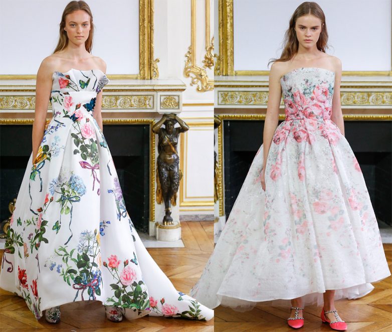 Стильные платья с цветами весна-лето 2018