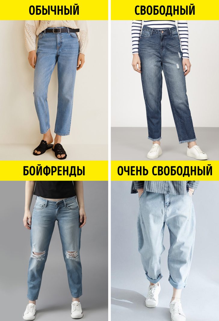 Модели женских джинс и их название и фото