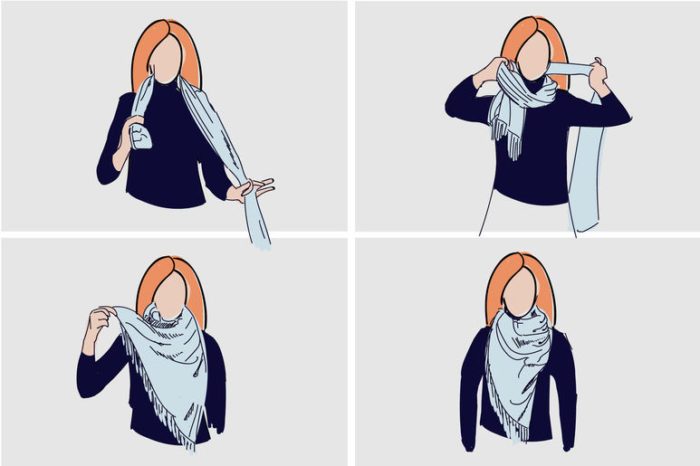 Как красиво повязать платок на шее
