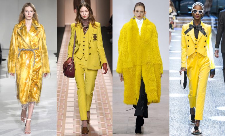 Модные оттенки желтого 2019-2020