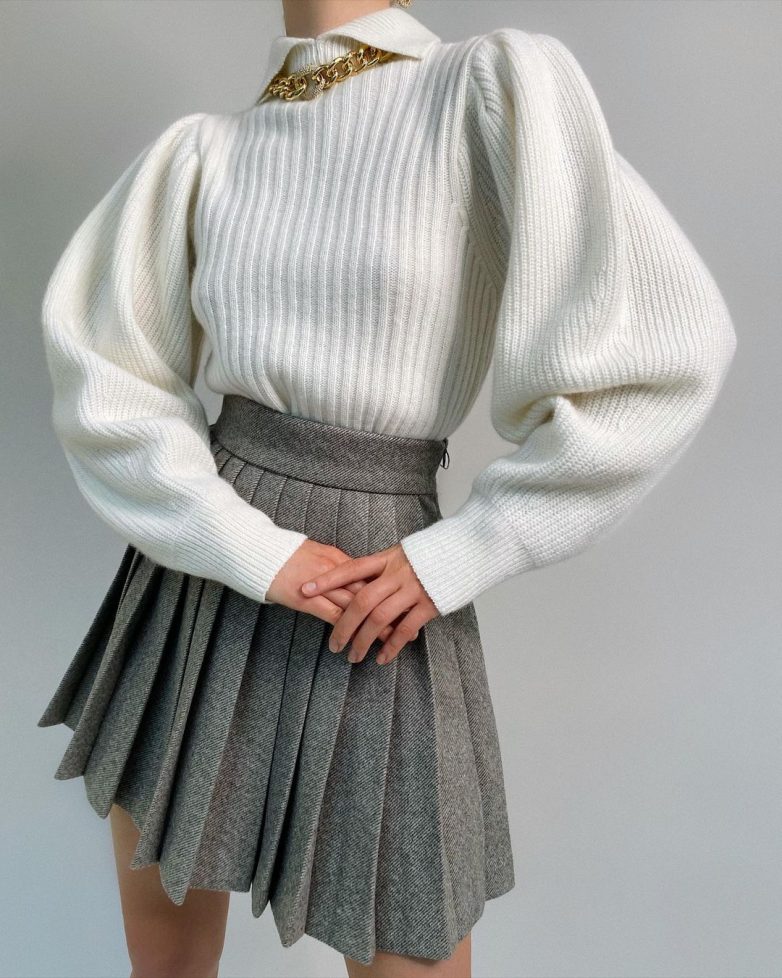 Как носить свитер с юбкой и выглядеть бесподобно