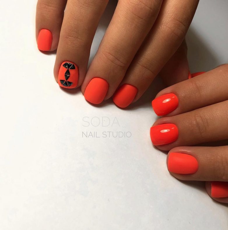 30 ярких и модных идей маникюра в оранжевом цвете для элегантных леди