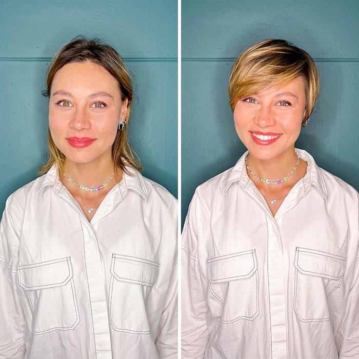 Фото женщин до и после стрижки