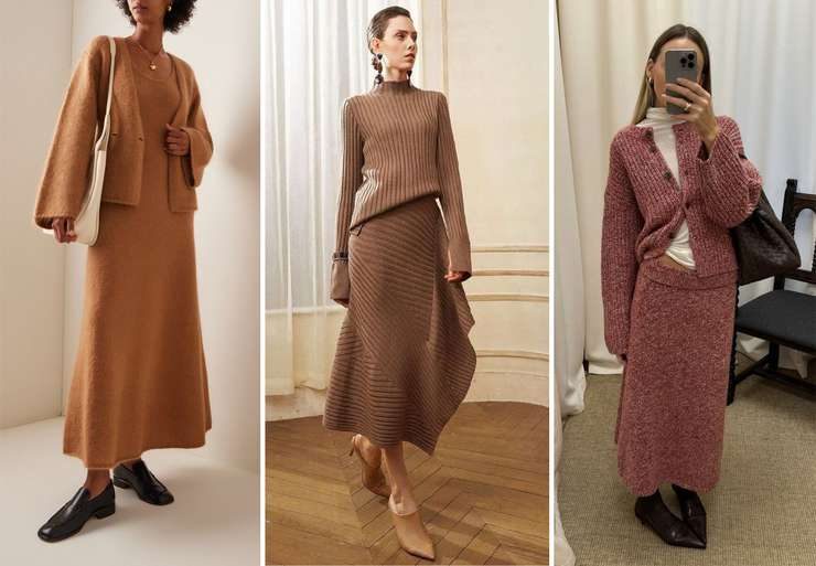 С чем носить тёплые платья