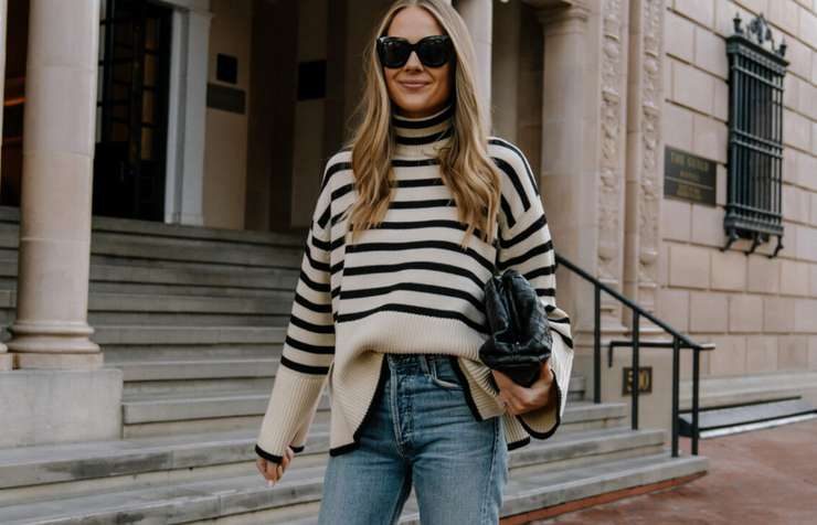 Как вписать полосатый принт в зимний гардероб