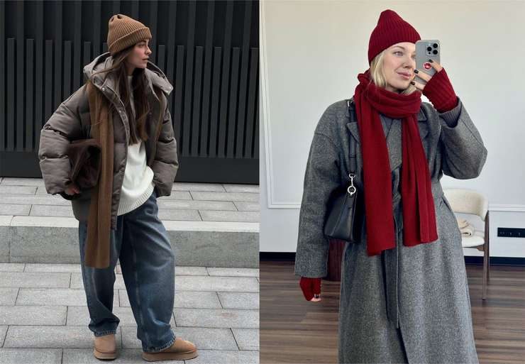 Как сочетать шапку с зимней одеждой
