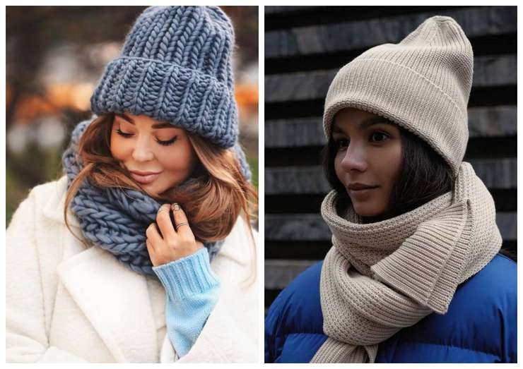 Гармоничное сочетание шапки и шарфа