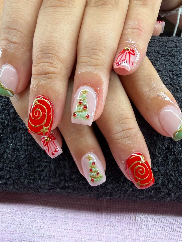 Классные идеи новогоднего маникюра