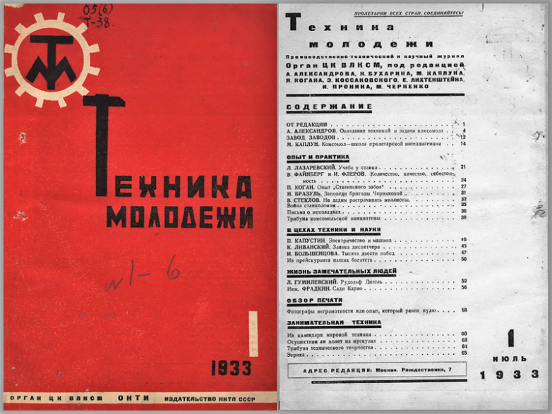 Советский популярный журнал «Техника — молодёжи»