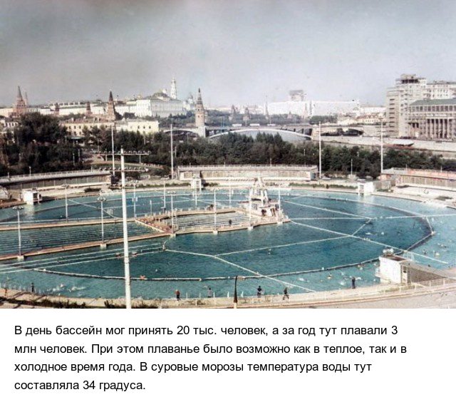 Интересные факты о самом большом в Советском Союзе открытом бассейне «Москва»