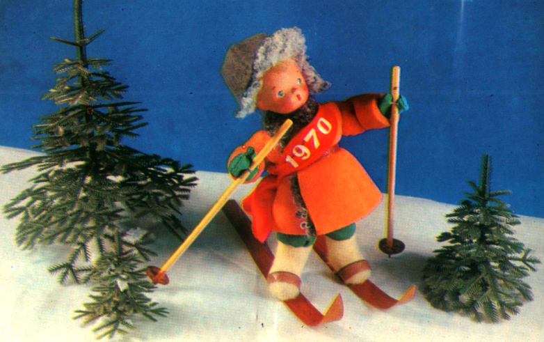 Новогодние кукольные открытки времён Советского Союза