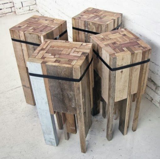 Оригинальные идеи мебели из старой древесины