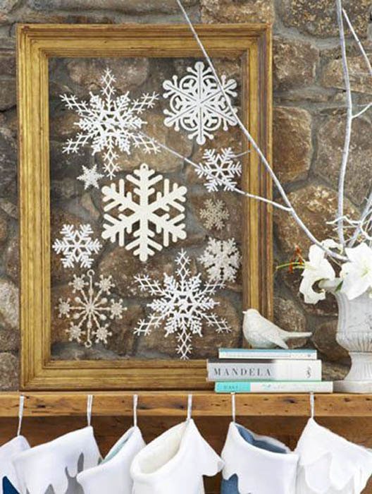 Зимние акценты в интерьере: 10 примеров декора со снежинками
