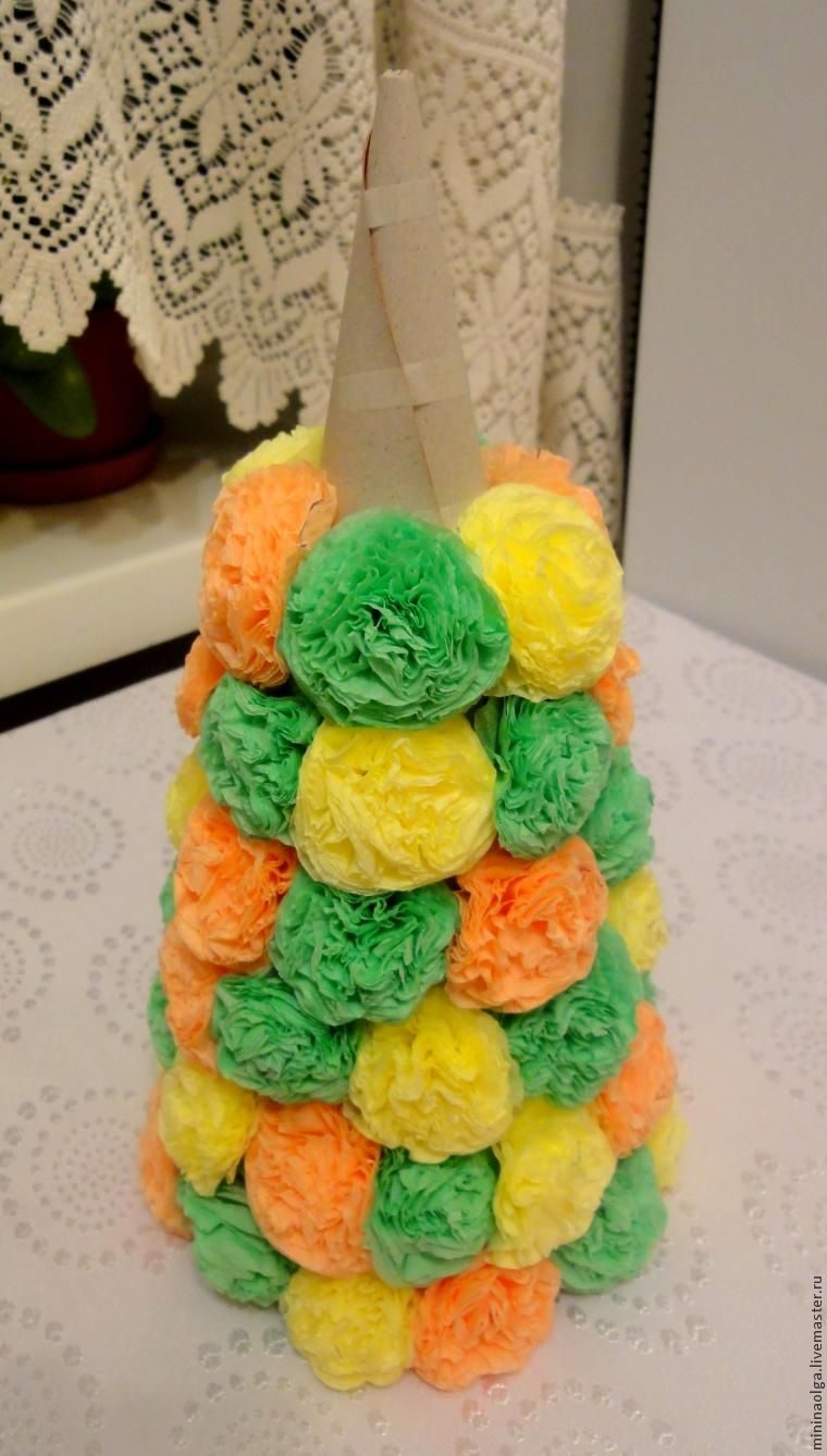 Новогодняя елочка из бумажных салфеток своими руками / Я - суперпупер