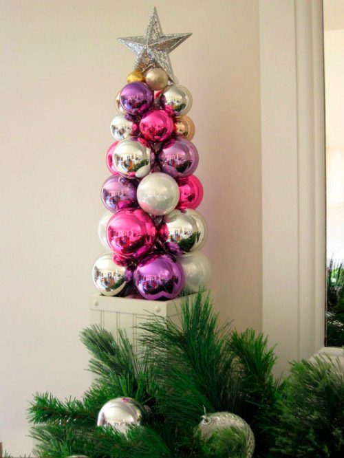Новогодняя елка своими руками из шаров