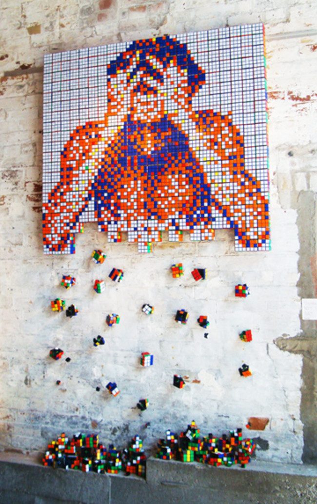 25 потрясающих мозаек из кубиков Рубика