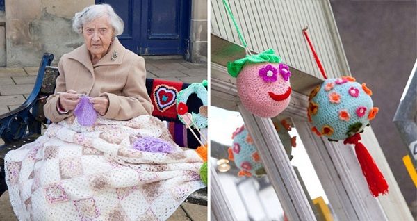 104-летняя бабушка стала уличным художником