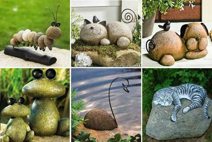 Фантастические идеи украшения сада природными камнями