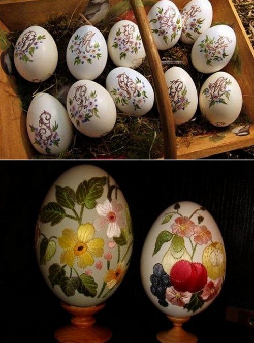 Произведения искусства из яичной скорлупы