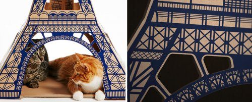 Картонные домики для кошек в виде знаменитых достопримечательностей