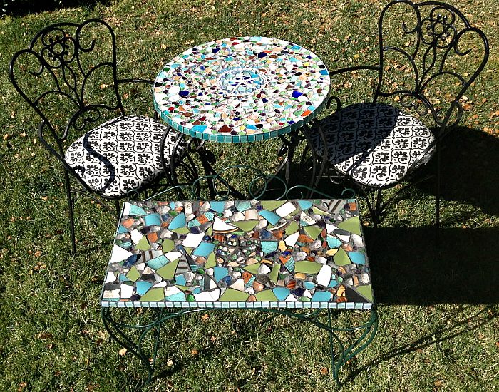 Идеи применения мозаики в саду