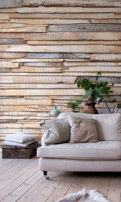 Идеи применения древесины для обновления стен
