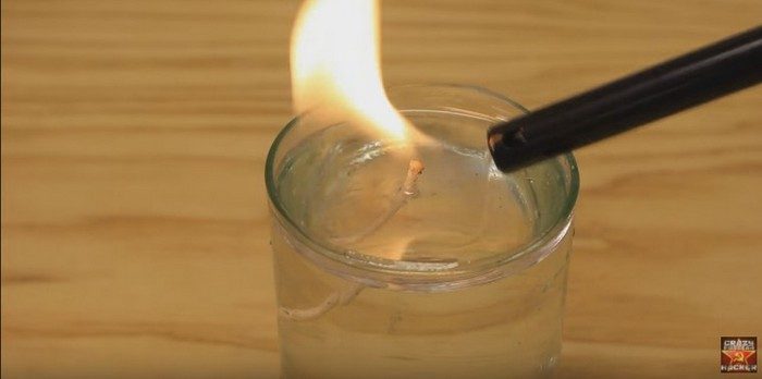 Как сделать прозрачную свечу из…воды