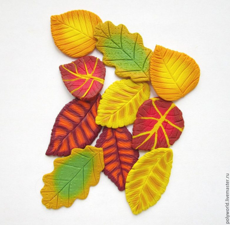Ваза «Осенняя фантазия» с декором из полимерной глины