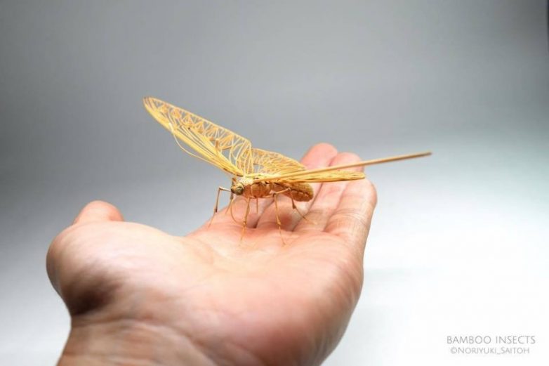 Скульптуры насекомых из бамбука от японского мастера Нориюки Саито