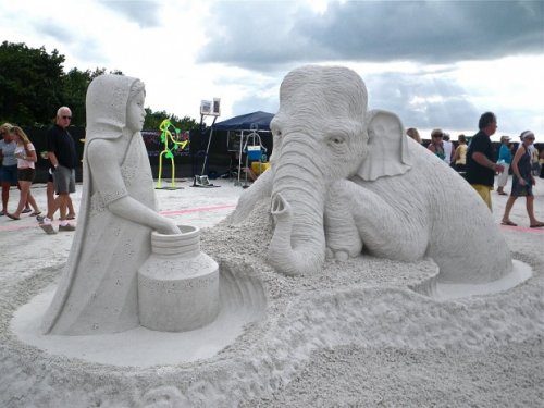 Скульптуры из песка, вызывающие восхищение