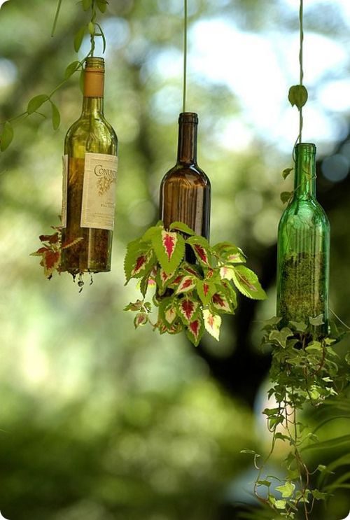 Применение бутылок из-под вина