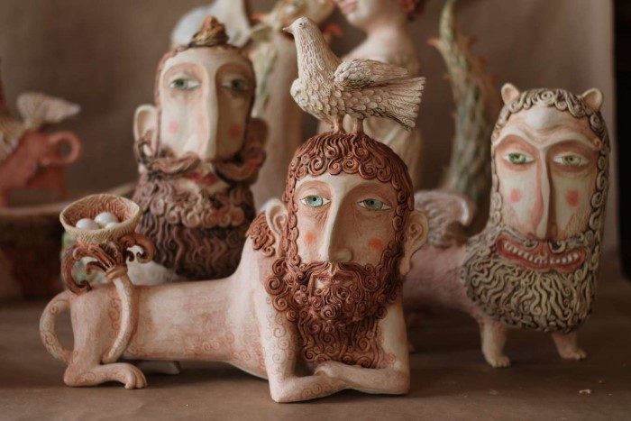 Милые керамические фигурки от русской мастерицы