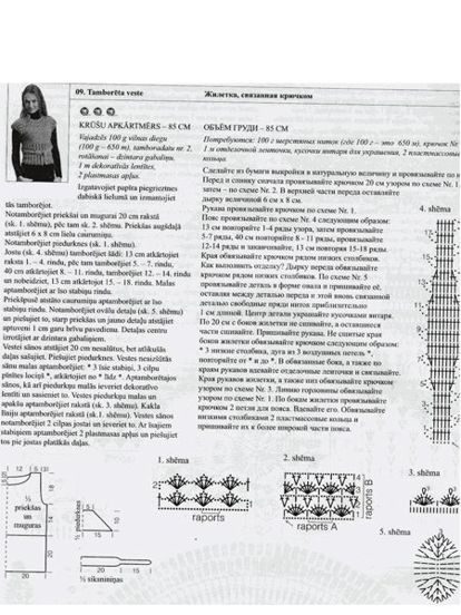 Схемы вязания жилетов