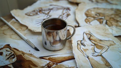 Корбан Лундборг свои воспоминания рисует растворимым кофе