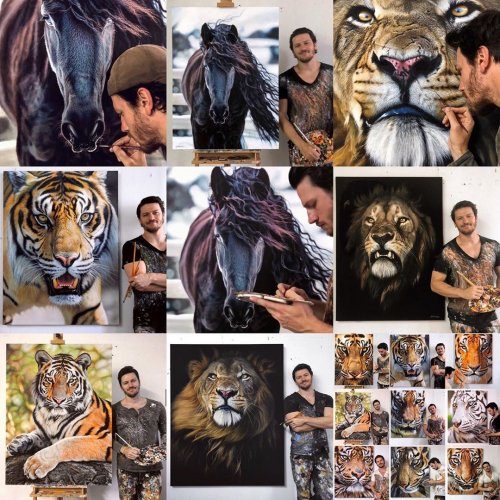 Гиперреалистичные портреты диких животных от Ника Сайдера