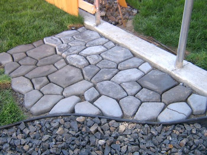 Идеи использования бетона в саду