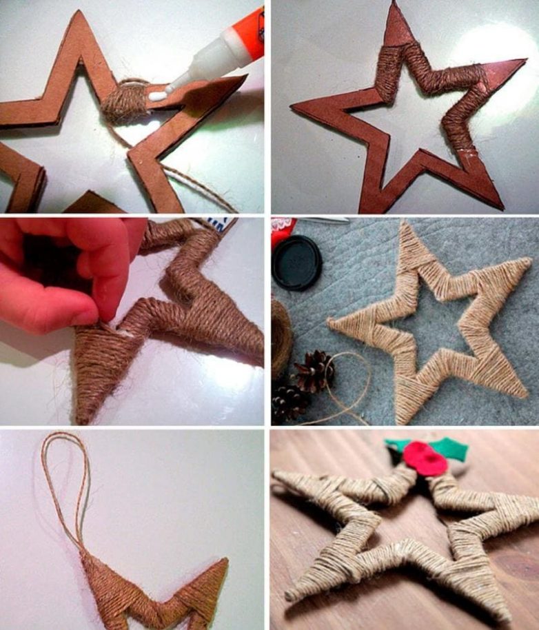 Идеи самодельных звёзд для новогоднего декора