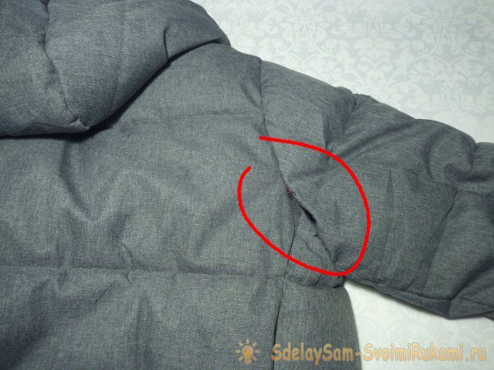 Как быстро зашить лопнутый шов на куртке