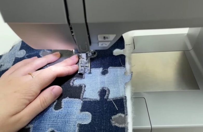 Идея для шитья из остатков джинсов