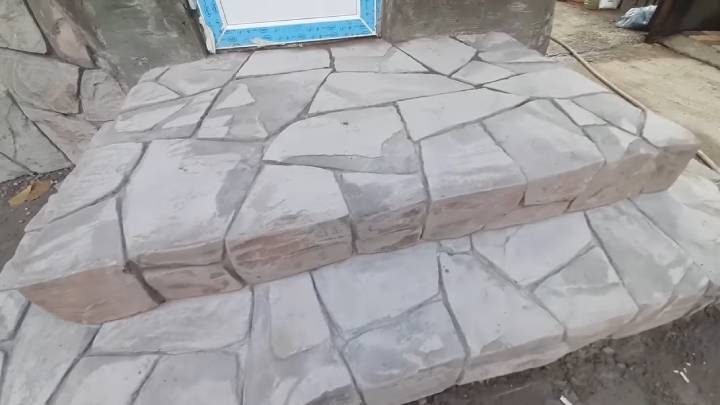 Ступеньки под камень из арт-бетона