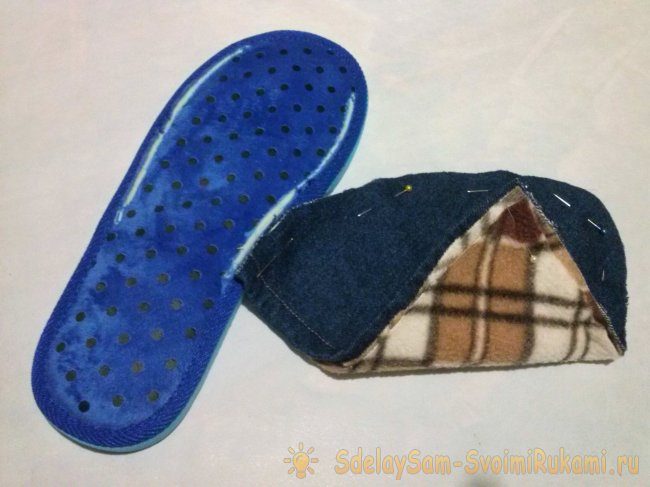 Джинсовые сапожки своими руками