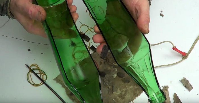 Как быстро разрезать бутылку пополам