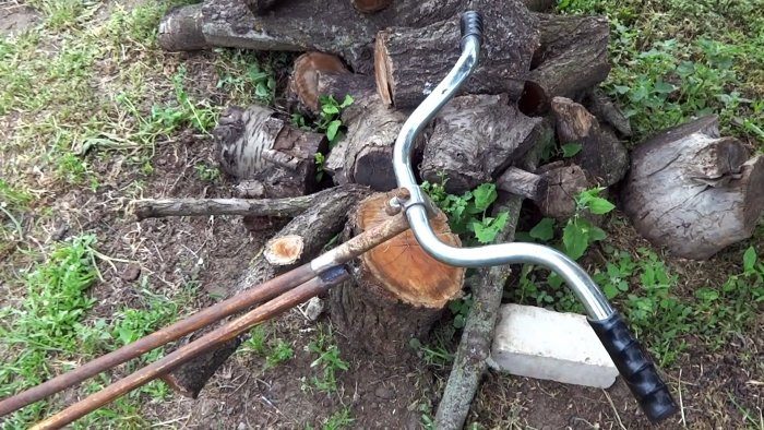 Культиватор для прополки из старого велосипеда
