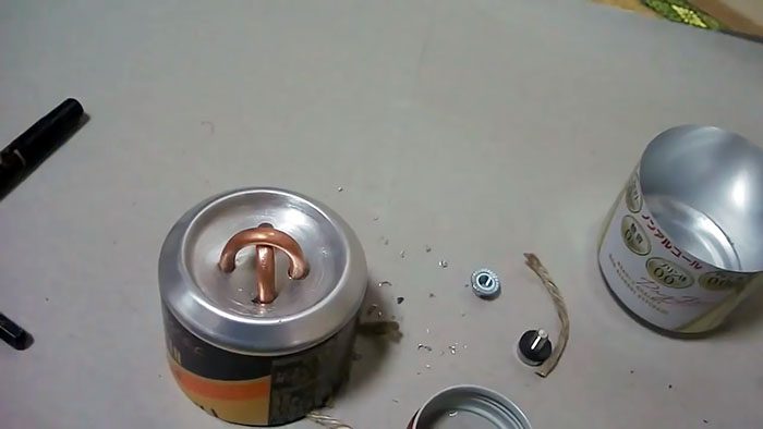 Спиртовая горелка из алюминиевых банок